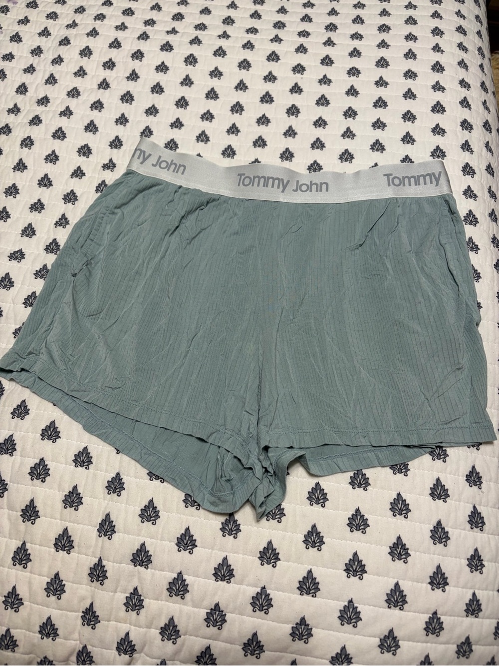 Tommy John Sage Green Lightweight Lounge Shorts
